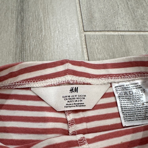 H&M 3T 4T Kids Leggings Set - Pink, Red, Multicolor - Picture 5 of 16